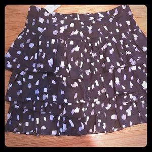NWT Ann Taylor LOFT Tiered Ruffled Mini Skirt SZ 2